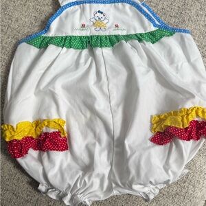 Colorful Kids Romper with Bear Design